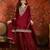 Maroon color beautiful ceremonial heavy embroidered ceremonial salwar kameez