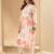 Floral printed cotton v-neck straight kurta