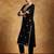 Women printed thread work floral kurta