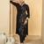 Women floral embroidered v-neck kurta