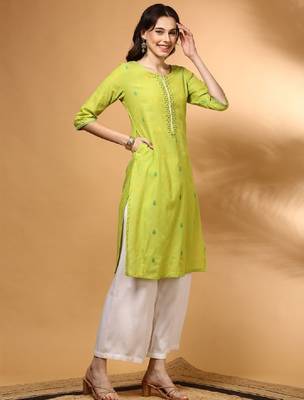 Embroidered thread work dobby kurta 3