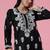 Women black cotton chikankari embroidered kurta