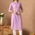 Floral printed v-neck straight kurta