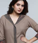 Women solid daily cotton a-line kurta