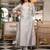 Women grey ethnic motifs printed daily a-line cotton kurta