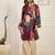 Women printed straight chanderi silk kurta