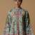 Aari work kashmiri floral cotton straight calf length kurta