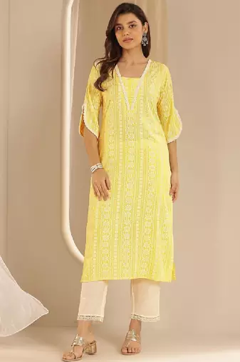 Women floral printed daily straight kurta