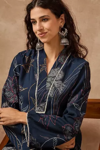 Women floral printed daily a-line kurta