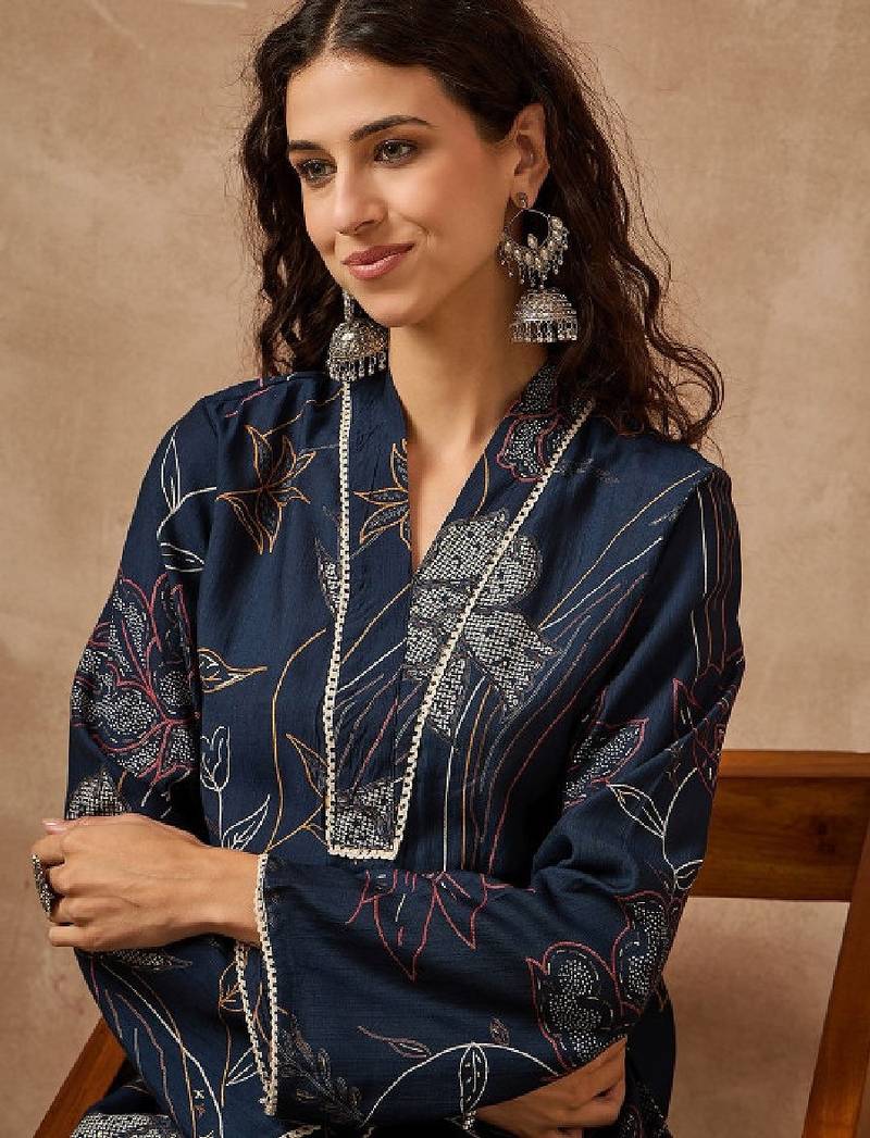 Women floral printed daily a-line kurta