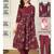 Women purple floral printed maternity anarkali kurta