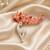 Elegant swan bird brooch with pink crystal leaf design & rhinestone detailing
