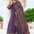 Plus size floral printed georgette kurta with gold foil dupatta