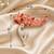 Elegant swan bird brooch with pink crystal leaf design & rhinestone detailing