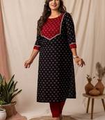 Women floral printed cotton block print kurta
