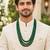 Elegant 3-layer green beaded necklace set with faceted beads
