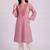 Women ethnic motifs embroidered daily cotton straight kurta
