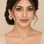 Gold plated pearl stud earrings with kundan style center stone & crystal border