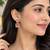Pink crystal drop stud earrings with square cut stones     elegant party wear jewellery