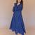 The indian ethnic co. blue women geometric printed long sleeves cotton a-line kurta