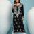 Women black rayon chikankari embroidered kurta