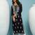 Women black rayon chikankari embroidered kurta