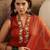 Embroidered a-line kurta with dupatta