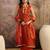 Embroidered a-line kurta with dupatta