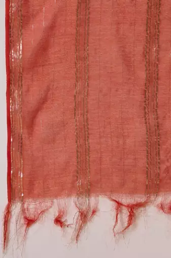Embroidered a-line kurta with dupatta