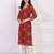 Women floral embroidered sequinned kurta
