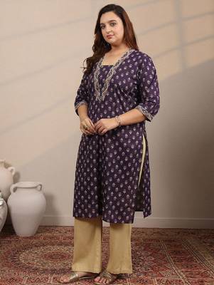 Extra love by libas plus size ethnic motifs printed kurta 4