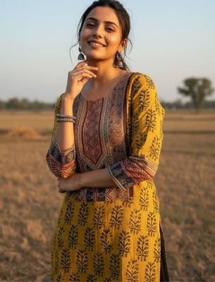 Women floral printed kurta 1