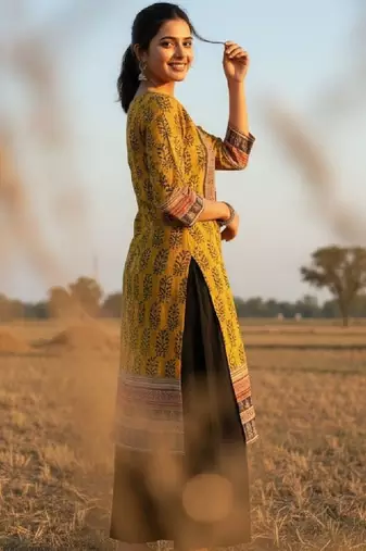 Women floral printed kurta