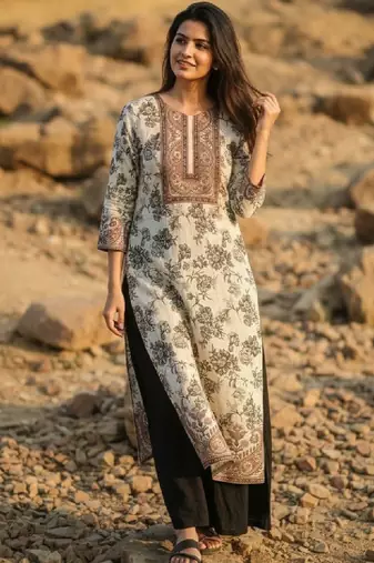 Women floral printed kurta