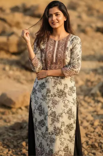 Women floral printed kurta