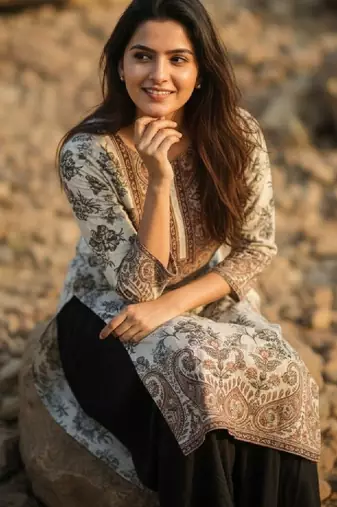 Women floral printed kurta
