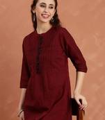 Women embroidered thread work kurta
