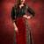Women floral printed flared sleeves mirror work kurta