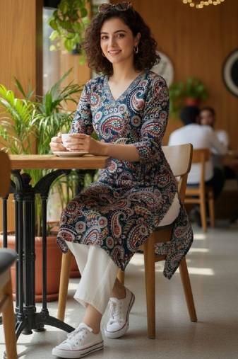Women paisley printed kurta