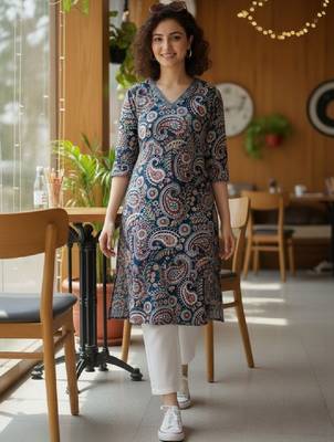 Women paisley printed kurta 2