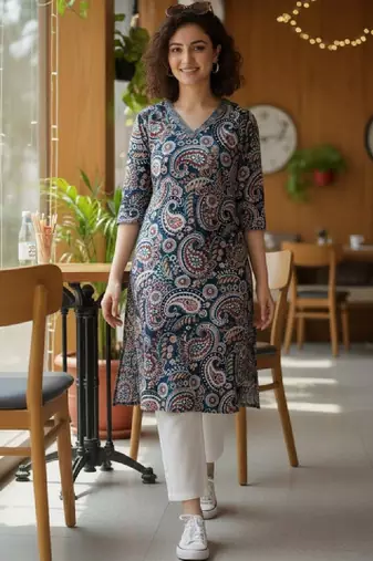 Women paisley printed kurta