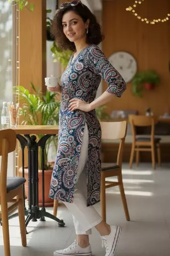 Women paisley printed kurta