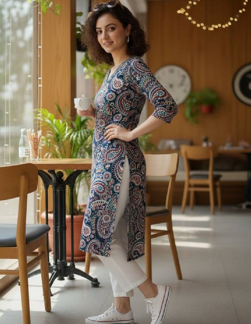 Women paisley printed kurta