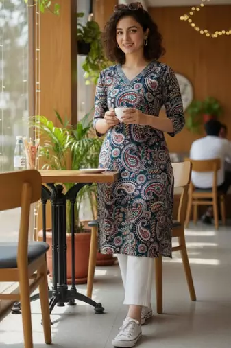 Women paisley printed kurta