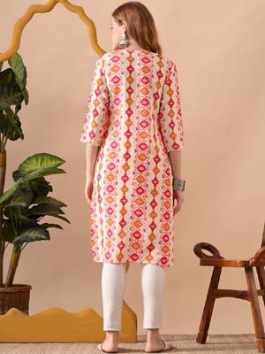Women thread work kurta 2