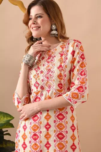 Women thread work kurta