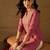 Women ethnic motifs embroidered thread work kurta