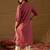 Women ethnic motifs embroidered thread work kurta
