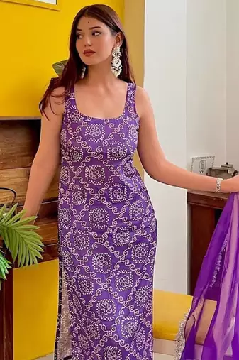Women ethnic motifs printed indie prints kurta