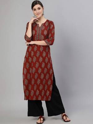 Women floral printed floral kurta 1